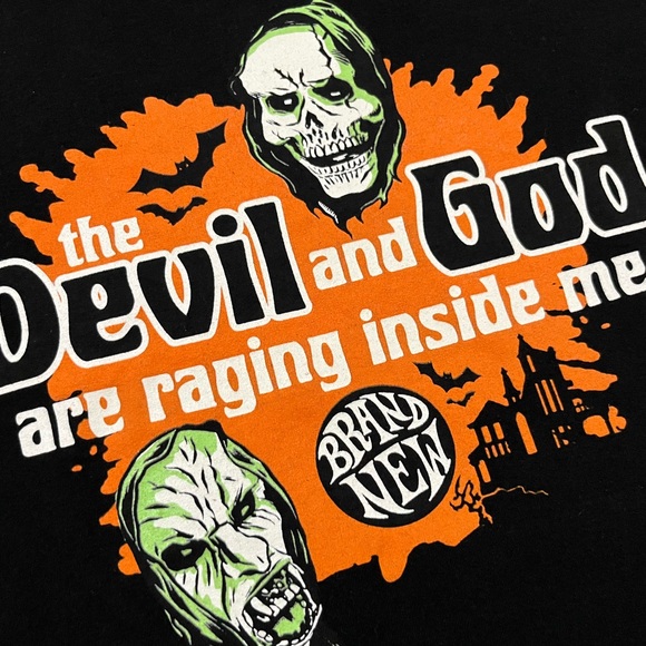 🎸 '19 Brand New Band Devil & God Raging Album 2006 Reprint Orange Ghoul Black T - Picture 5 of 13